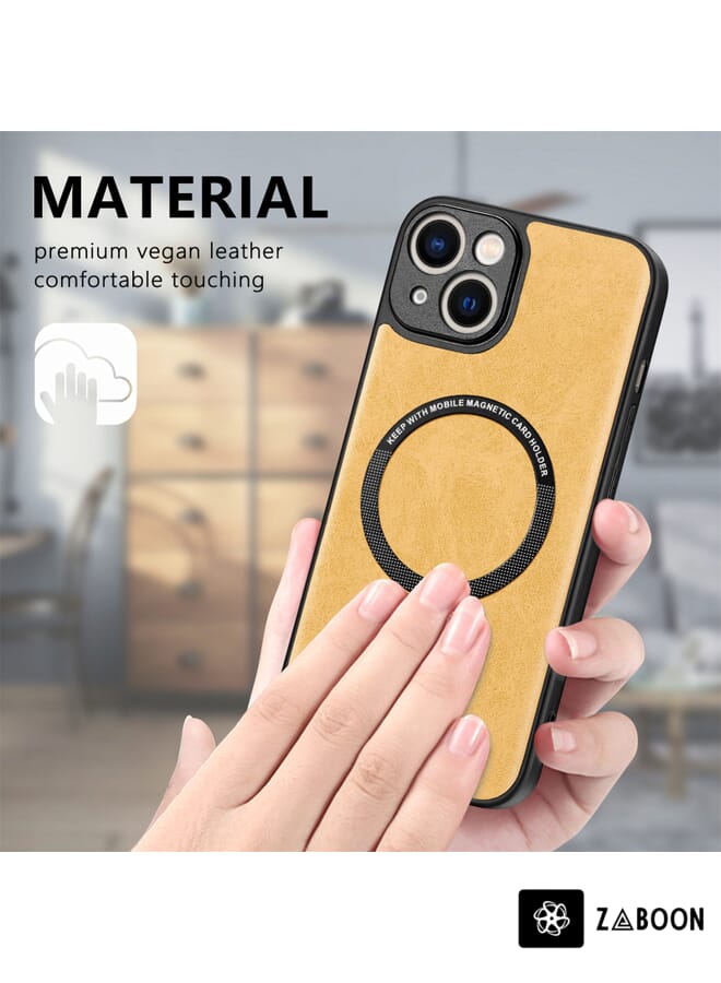 Zaboon Protective Case Cover For iPhone 14 Pro Max Solid Color Leather Skin Back Cover - Image 3