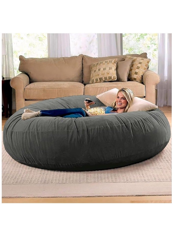 Comfy Giant Ultra XXL Soft & Fluffy Dark Grey Cocoon Bean Bag - Image 4