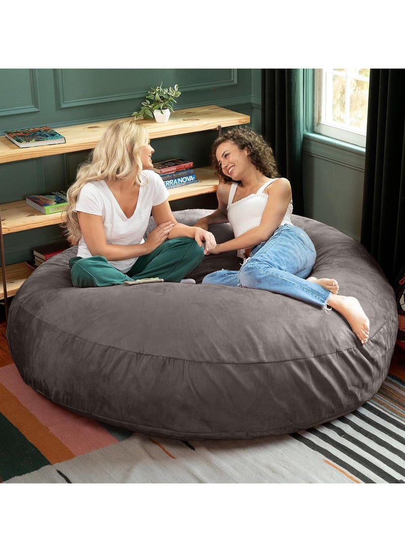 Comfy Giant Ultra XXL Soft & Fluffy Dark Grey Cocoon Bean Bag - Image 2