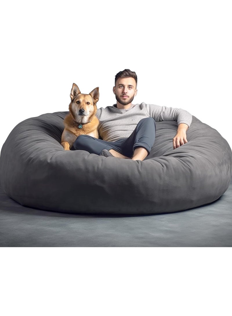 Comfy Giant Ultra XXL Soft & Fluffy Dark Grey Cocoon Bean Bag - Image 1