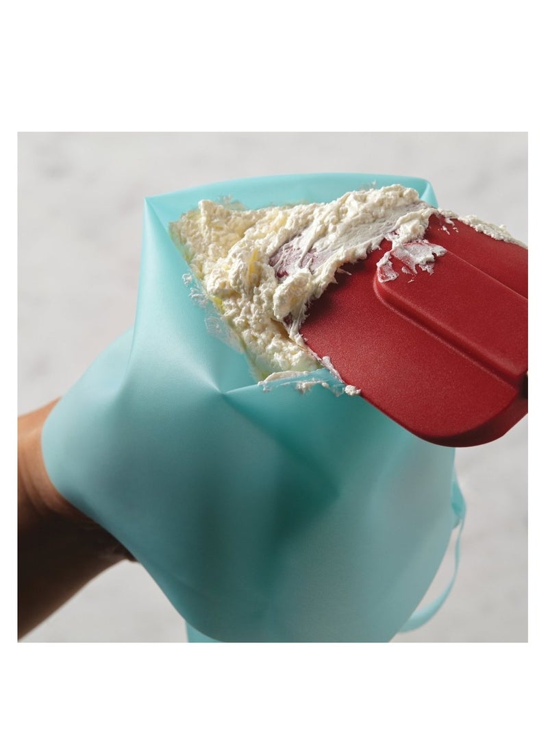 Excefore 3 Piece Reusable Silicon Cake Pastry Bag Cream Icing Piping Bag Cake Decorating Bags Tools Set 3 in 1 S M L  - Image 4