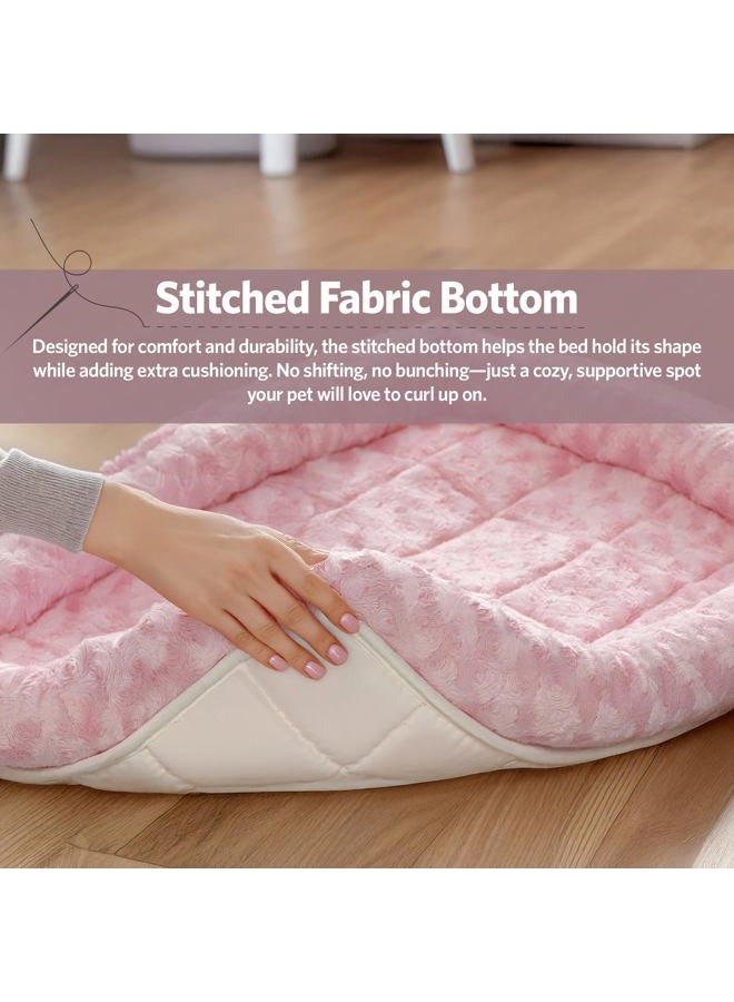 MidWest Homes for Pets Bolster Dog Bed 18L-Inch Pink Dog Bed or Cat Bed w/Comfortable Bolster | Ideal for Toy Dog Breeds & Fits an 18-Inch Dog Crate | Easy Maintenance Machine Wash & Dry - Image 5