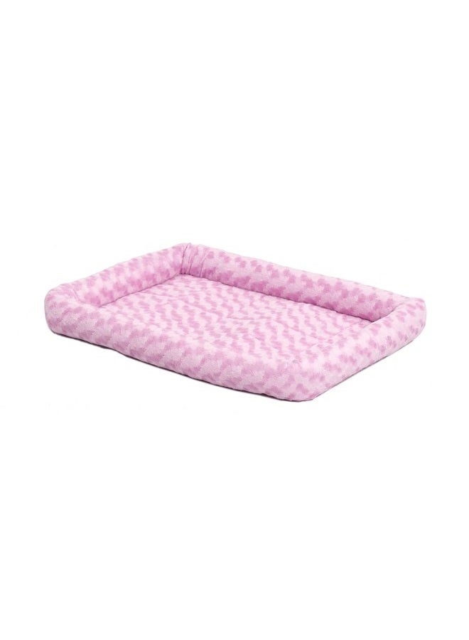 MidWest Homes for Pets Bolster Dog Bed 18L-Inch Pink Dog Bed or Cat Bed w/Comfortable Bolster | Ideal for Toy Dog Breeds & Fits an 18-Inch Dog Crate | Easy Maintenance Machine Wash & Dry - Image 1
