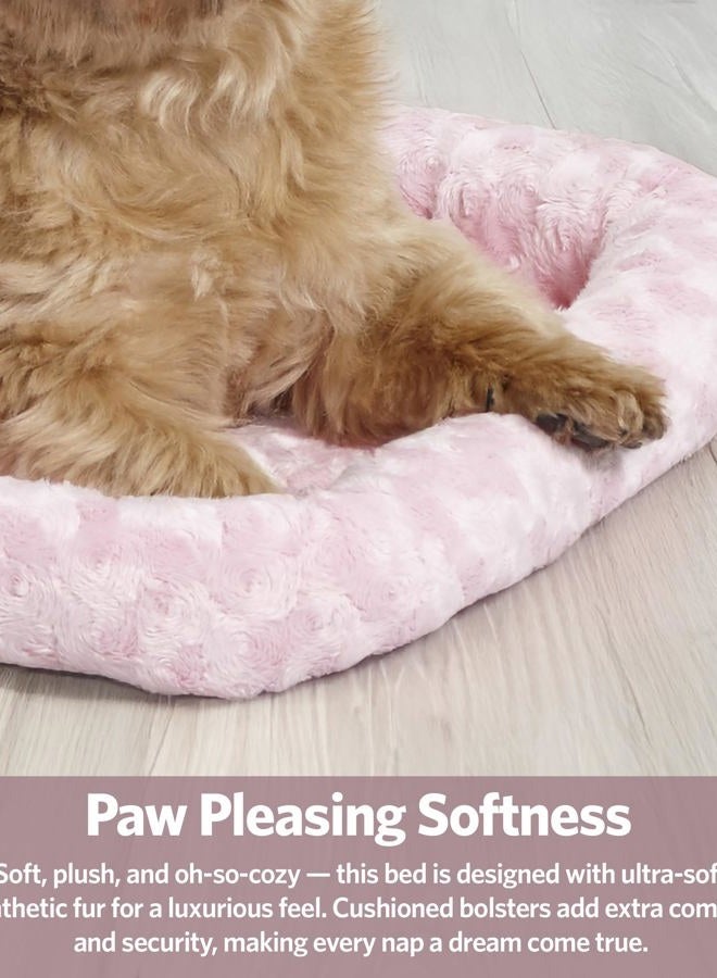 MidWest Homes for Pets Bolster Dog Bed 18L-Inch Pink Dog Bed or Cat Bed w/Comfortable Bolster | Ideal for Toy Dog Breeds & Fits an 18-Inch Dog Crate | Easy Maintenance Machine Wash & Dry - Image 4