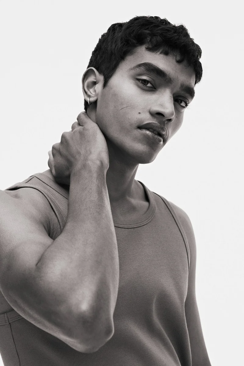 H&M  Slim Fit Ribbed vest top for Men | Best Price UAE