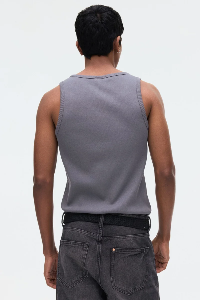 H&M  Slim Fit Ribbed vest top for Men | Best Price UAE