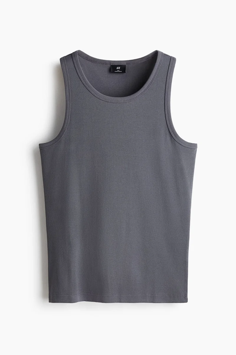 H&M  Slim Fit Ribbed vest top for Men | Best Price UAE