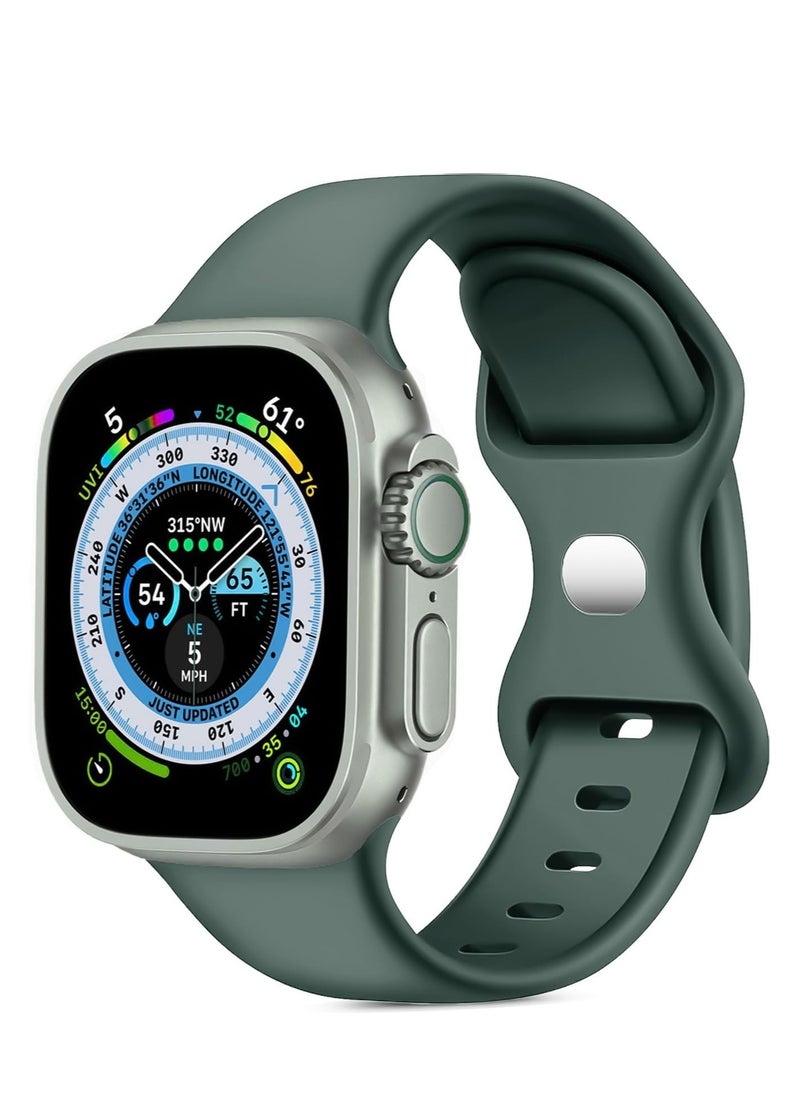 Generic Band with Case For Apple Watch Ultra/Ultra 2 49mm,Adjustable Silicone Sport Wristband Replacement, Strap With Cover Built-in Glass Screen Protector for iWatch Ultra 49 mm  - Image 3