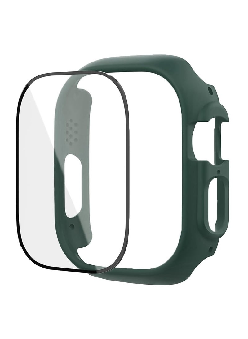 Generic Band with Case For Apple Watch Ultra/Ultra 2 49mm,Adjustable Silicone Sport Wristband Replacement, Strap With Cover Built-in Glass Screen Protector for iWatch Ultra 49 mm  - Image 4