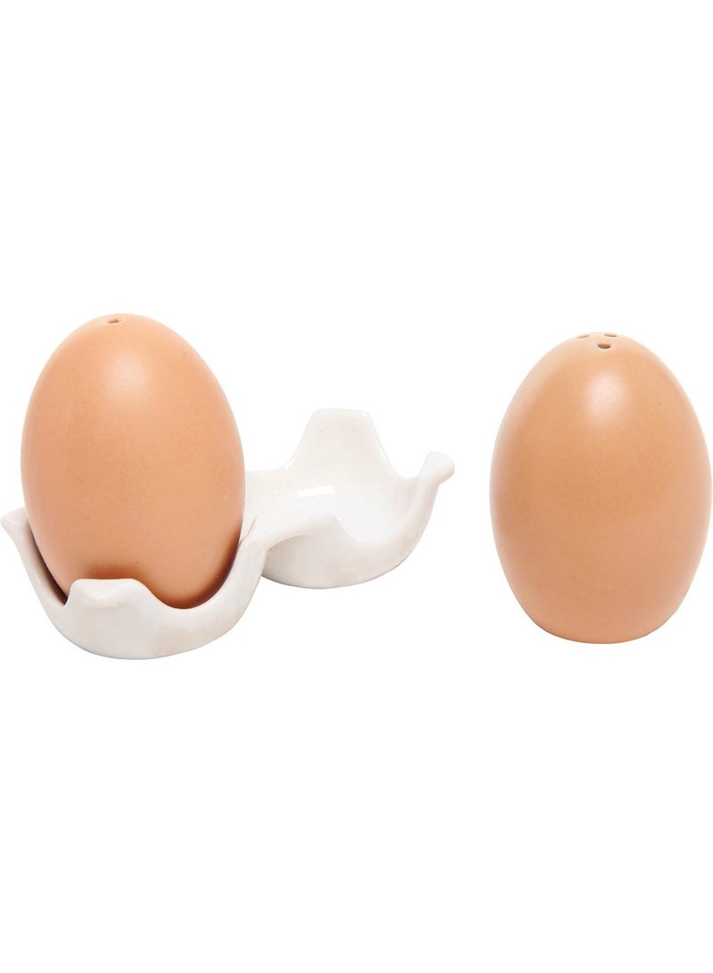 Hugifts Salt and Pepper Shakers,Novelty Egg Shaped Ceramic Set,Combined Kitchen Decor and Table Setting - Image 1