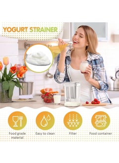 CLICKSY CLICKSY Yogurt Filter Strainer1100 ML Greek Yogurt Strainer with a Fine Mesh BPAFree Curd Maker with Hung Curd Maker for Home Perfect Also for Homemade Cheese More  - Image 3