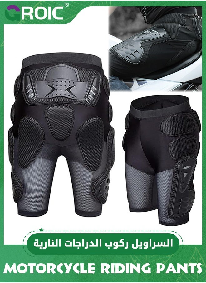 GROIC - Motorcycle Protective Armor Shorts,Motorcycle Riding Armor Pant Motocross Motorbike Racing Hip Leg Protection,Motorcycle Anti-impact Shorts - Image 1