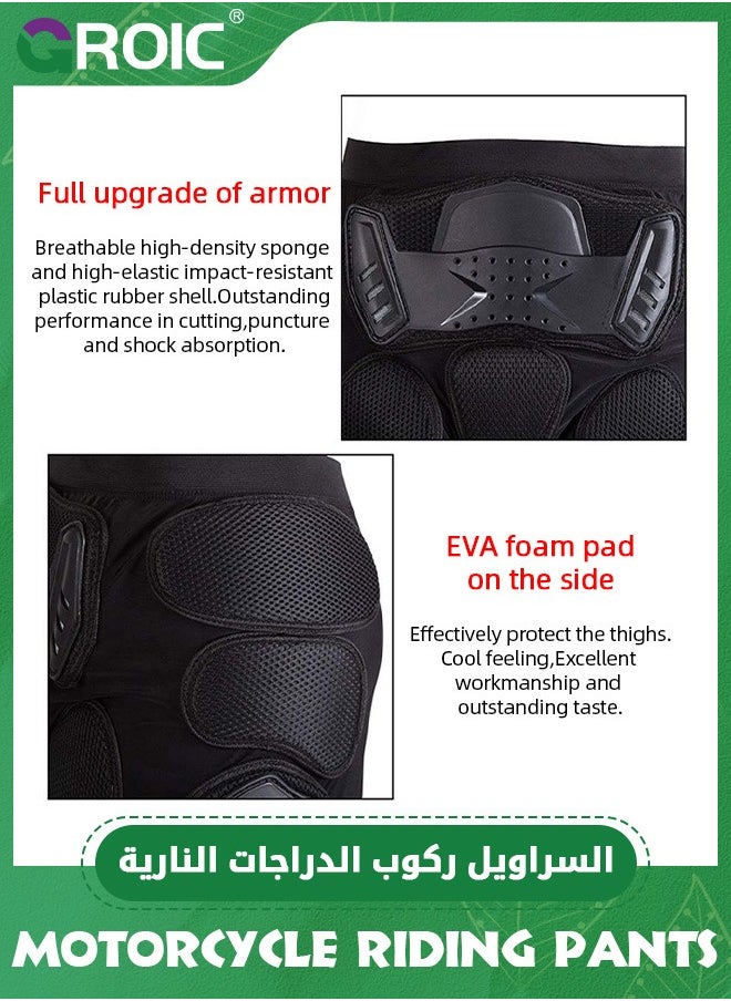 GROIC - Motorcycle Protective Armor Shorts,Motorcycle Riding Armor Pant Motocross Motorbike Racing Hip Leg Protection,Motorcycle Anti-impact Shorts - Image 1
