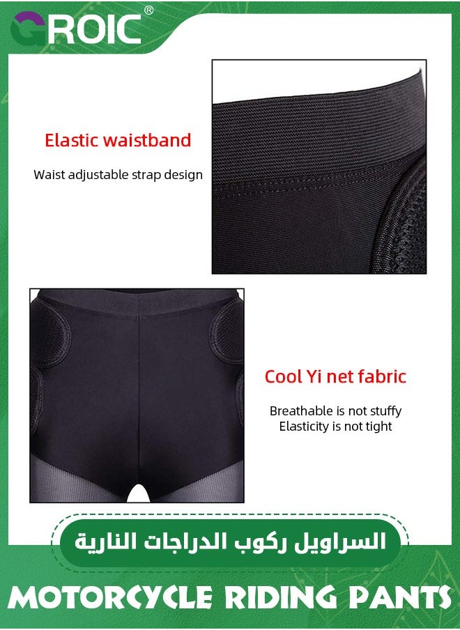 GROIC - Motorcycle Protective Armor Shorts,Motorcycle Riding Armor Pant Motocross Motorbike Racing Hip Leg Protection,Motorcycle Anti-impact Shorts - Image 1