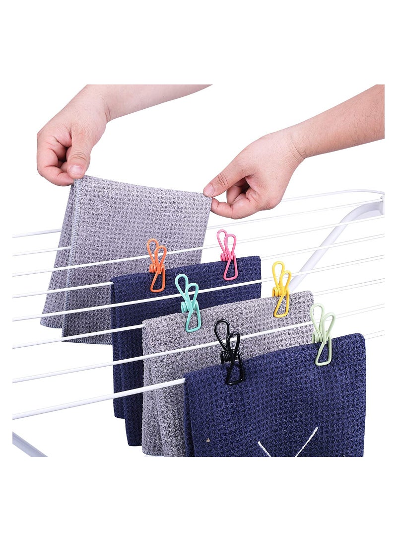 SYOSI Chip Clips 30 Pack Clothes Pins Bag Clips Food Clips Paper Clips Bag Clips for Food Kitchen Clips 2 Inch Clothespins for Photo and Crafts Metal Clips for Indoor and Outdoor Uses - Image 5