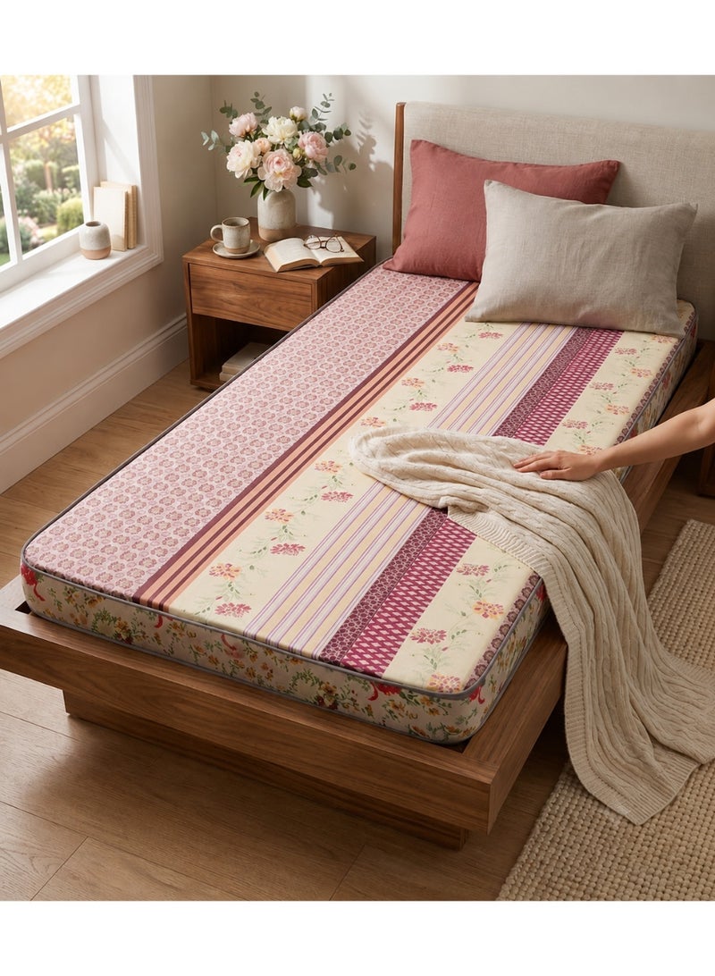 SMART HOME Single Bed Foam Mattress – Comfortable and lightweight for sleeping and entertaining – Soft microfiber fabric – 190x90x10 cm – Elegant  design – Easy to store, suitable for children and adults - Image 2