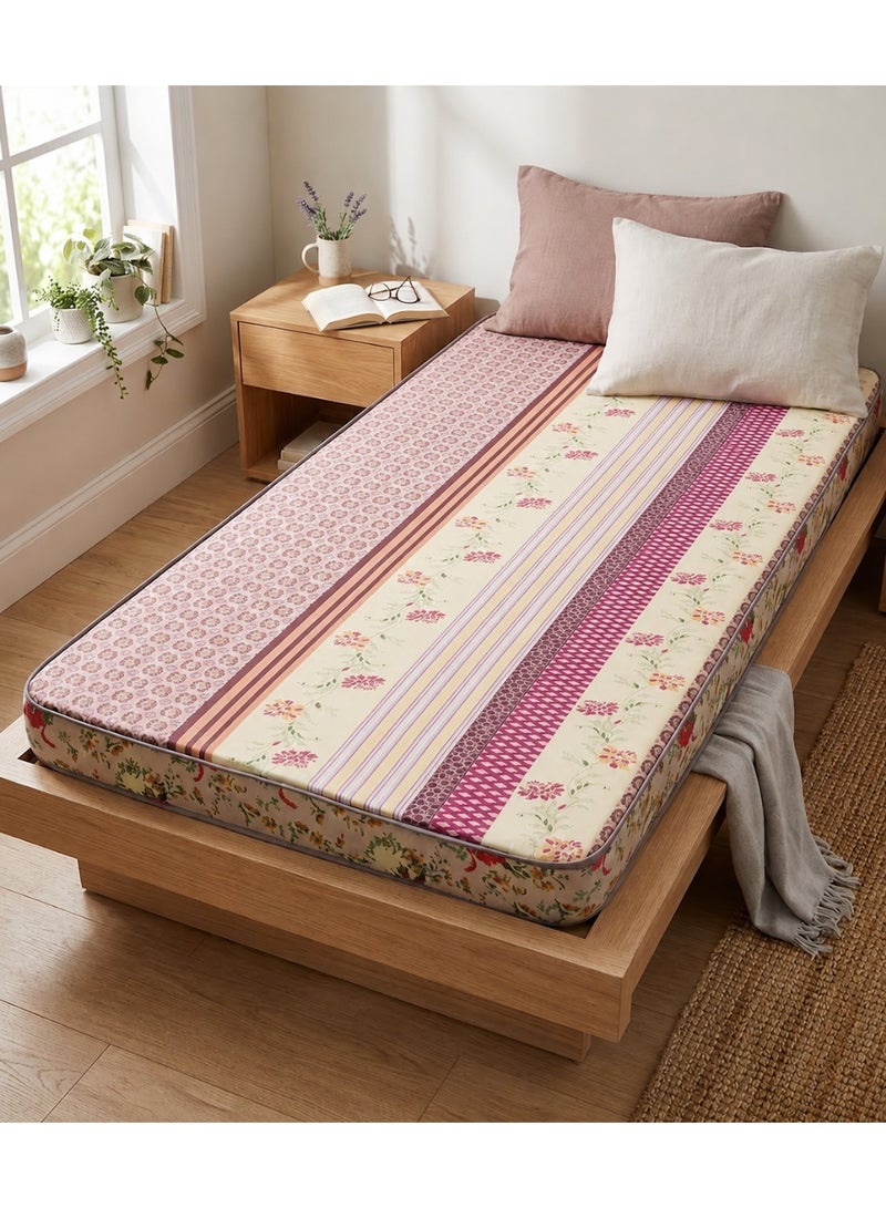 SMART HOME Single Bed Foam Mattress – Comfortable and lightweight for sleeping and entertaining – Soft microfiber fabric – 190x90x10 cm – Elegant  design – Easy to store, suitable for children and adults - Image 1