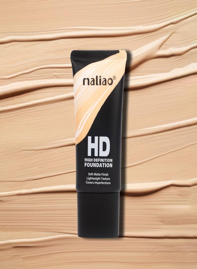 Maliao HD High Definition Oil-Free Foundation - Flawless Definition, Oil-Free Finish (SOFT IVORY) - Image 2