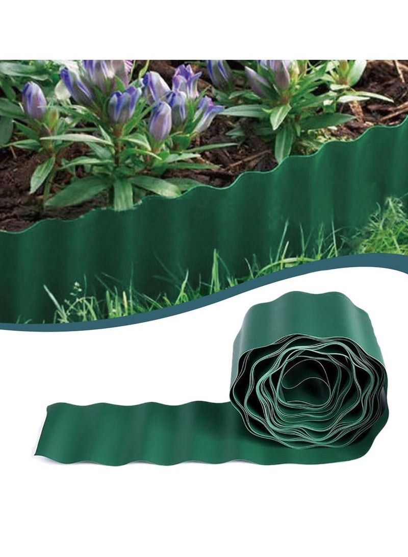 SYOSI Flexible and Sturdy Plastic Garden Lawn Edging Border 15CM X 9M Can Be Shaped As Desired Anti-corrosion Antirust Fence for Garden Borders Vegetable Flower Beds DIY Patios and Lawns - Image 1