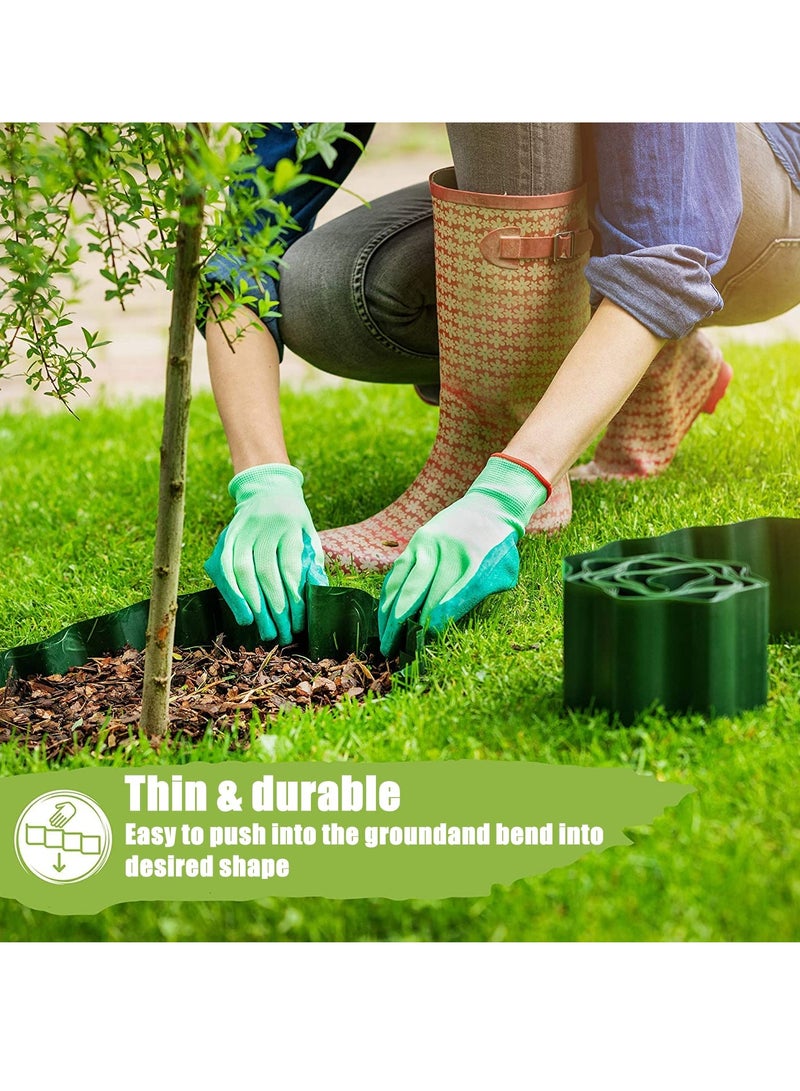 SYOSI Flexible and Sturdy Plastic Garden Lawn Edging Border 15CM X 9M Can Be Shaped As Desired Anti-corrosion Antirust Fence for Garden Borders Vegetable Flower Beds DIY Patios and Lawns - Image 2