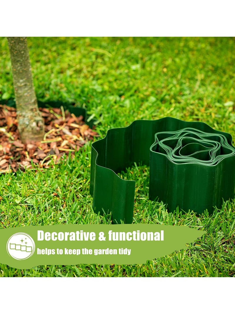 SYOSI Flexible and Sturdy Plastic Garden Lawn Edging Border 15CM X 9M Can Be Shaped As Desired Anti-corrosion Antirust Fence for Garden Borders Vegetable Flower Beds DIY Patios and Lawns - Image 5