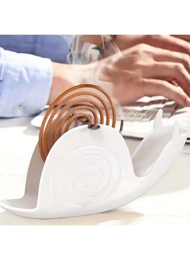 Black Snail Shaped Mosquito Coil Holder Tray Heat Resistant Easy Clean No Power Needed - Image 3