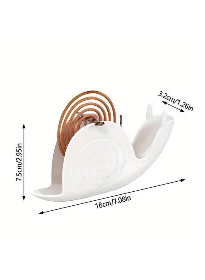 Black Snail Shaped Mosquito Coil Holder Tray Heat Resistant Easy Clean No Power Needed - Image 4