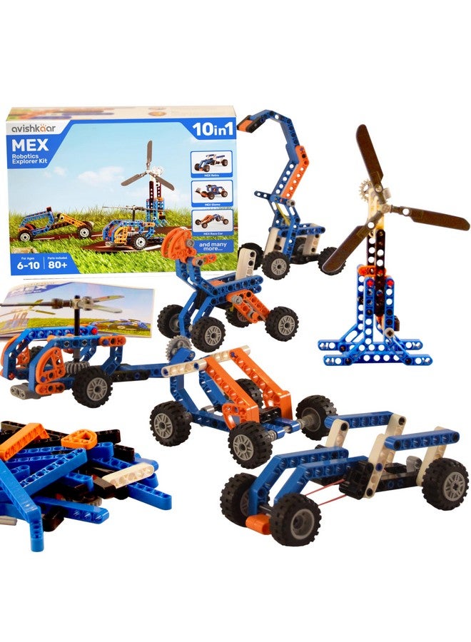 أفيشكار مجموعة Avishkaar MEX Robotic Explorer، مجموعة علوم الروبوتات 10 في 1، ألعاب تعليمية للأولاد والبنات من سن 6 و7 و8 و9 و10 سنوات، مجموعة بناء وتشييد مكونة من أكثر من 80 جزءًا، هدية تعليمية للأولاد والبنات - Image 1