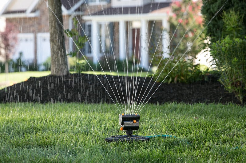 Melnor 65131AMZ MiniMax Turbo Oscillator Sprinkler, 4000 sq. ft., 4-Way Adjustable, Quick Connect Bundle, Black, Yellow - Image 2