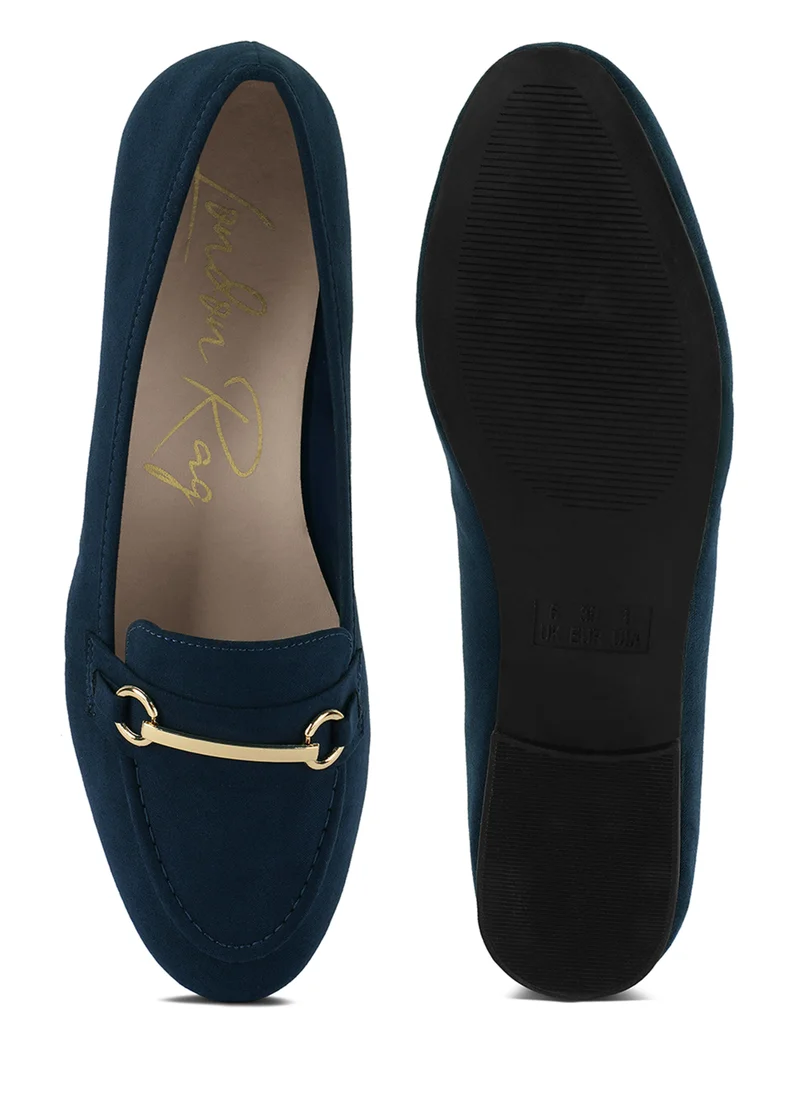 London Rag Formal Bit Loafers in Navy