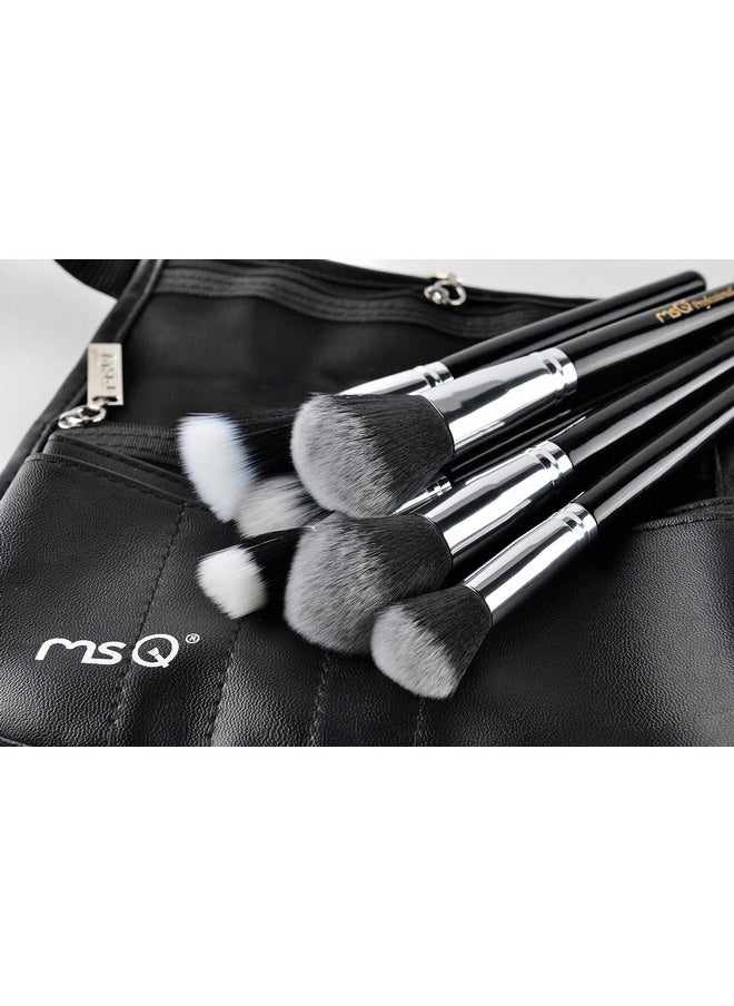 MSQ Make Up Brushes Set 29Pcs Msq Professional Cosmetics Brushes With Adjustable Belt Makeup Bag Foundation Powder Brush Eye Shadows Brushes Concealer Blending Brushes For Womengirlsartistsholiday Gift  - Image 2