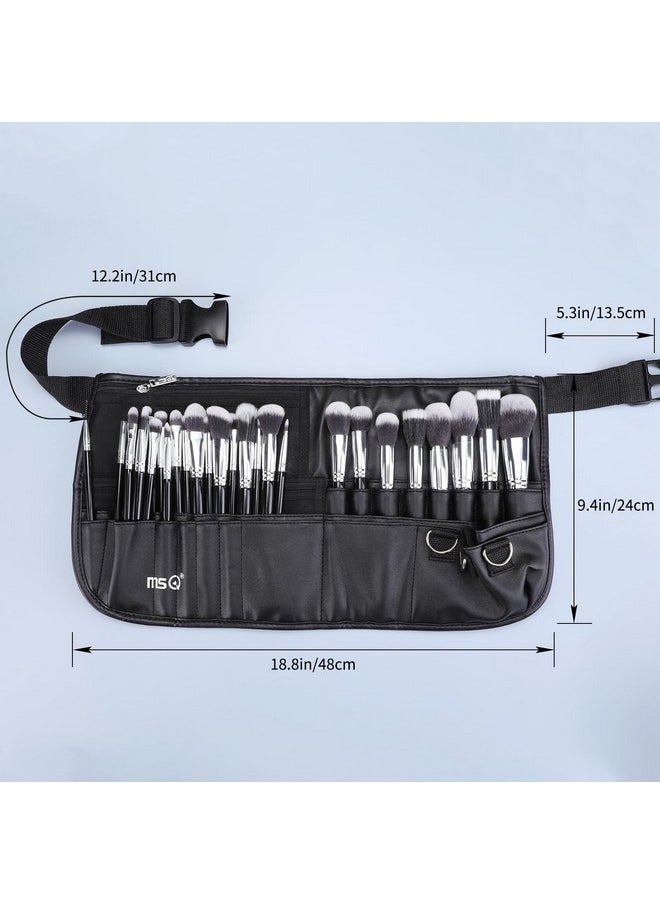 MSQ Make Up Brushes Set 29Pcs Msq Professional Cosmetics Brushes With Adjustable Belt Makeup Bag Foundation Powder Brush Eye Shadows Brushes Concealer Blending Brushes For Womengirlsartistsholiday Gift  - Image 3
