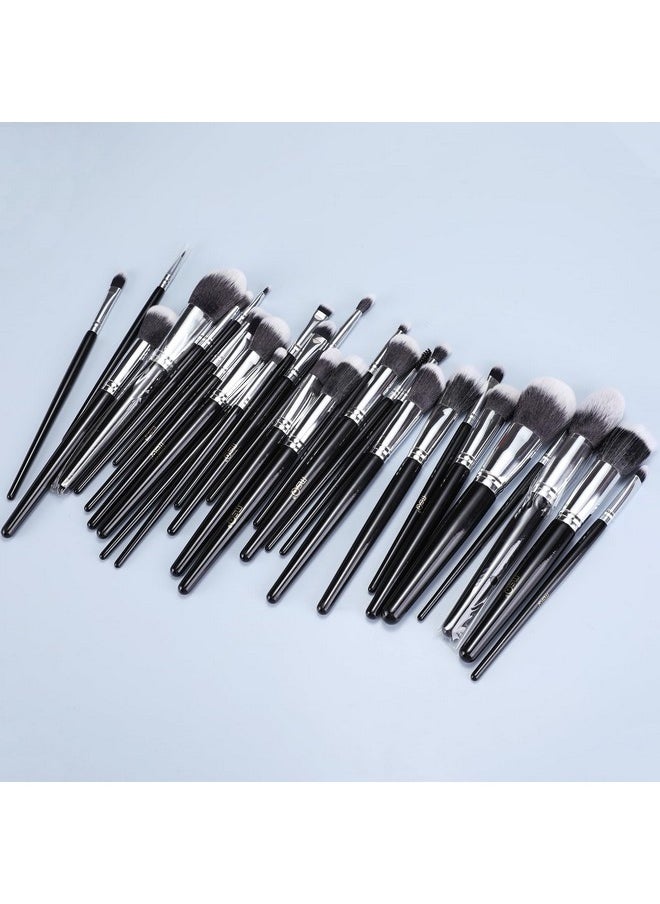 MSQ Make Up Brushes Set 29Pcs Msq Professional Cosmetics Brushes With Adjustable Belt Makeup Bag Foundation Powder Brush Eye Shadows Brushes Concealer Blending Brushes For Womengirlsartistsholiday Gift  - Image 4