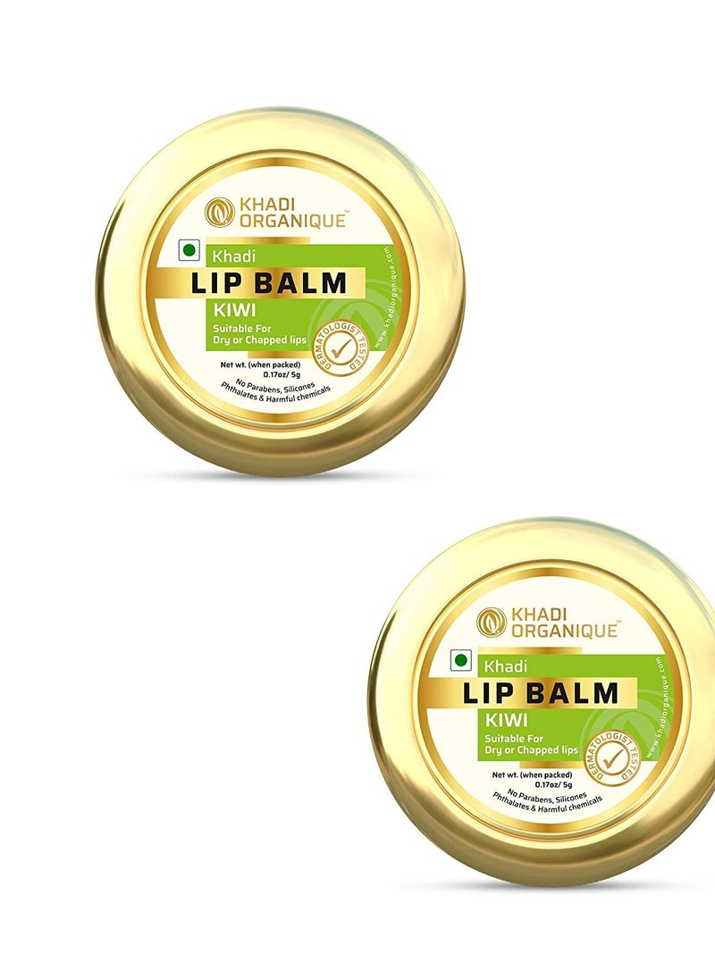 Khadi ORGANIQUE Khadi Organique Kiwi Lip Balm No Chemicals 100% Organique 10gm(Pack Of 2) 