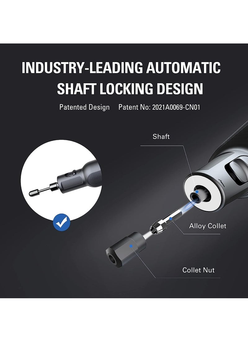 Cobest Rotary Tool Kit, 8V Cordless with 52pcs Accessories for Multi-Purpose, USB Charging 180W High Power and 6-Level Speed Settings Rotary Tool - Image 2