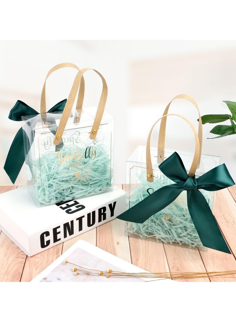 SYOSI Clear Gift Bags, 6 Pack Transparent Gift Bags Reusable Gift Wrap Bags with Handles and Ribbon, Candy Snack Bags, Princess Party Gift Bags, Suitable for Girl Birthday Party - Image 3