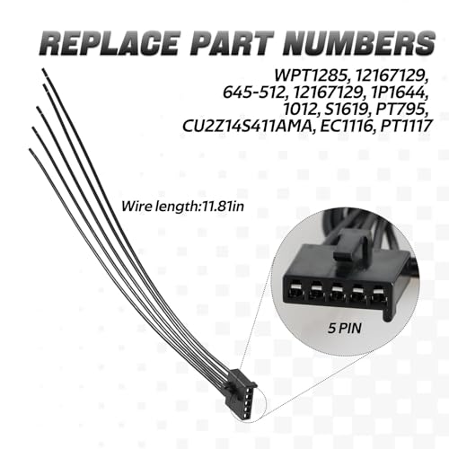 HIMARKLIF Blower Motor Resistor Connector Wire Harness Pigtail, AC Fan Blower Wire Assembly Compatible with 2010-2015 Ford Fusion, Lincoln MKZ Mercury Milan Replace# WPT1285, 645-512 - Image 3