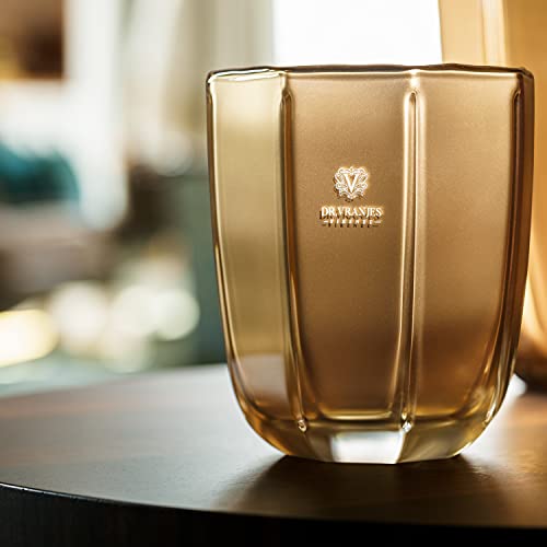 Dr. Vranjes - Decorative Candle Oro - Oud Nobile 500 g / 18 oz, Scented Candle, Refined Colored Glass Vessel Hand-Made, Octagonal Form, Color Gold, Made in Italy - Image 4