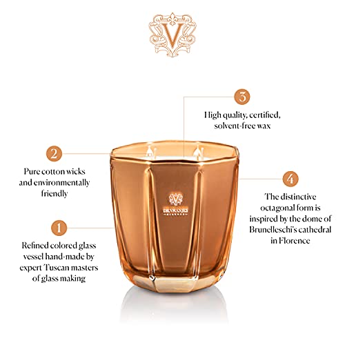 Dr. Vranjes - Decorative Candle Oro - Oud Nobile 500 g / 18 oz, Scented Candle, Refined Colored Glass Vessel Hand-Made, Octagonal Form, Color Gold, Made in Italy - Image 2