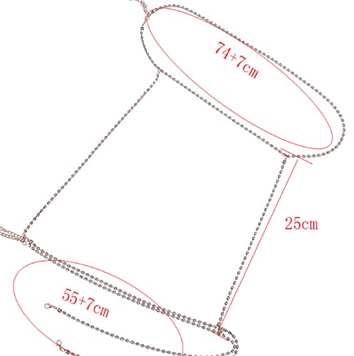 FAMEZA Women's Boho Crystal Rhinestone Waist Chain | Layered Belly, Thigh, Bikini and Body Chain Jewelry for Party, Festival, Beach, Dance, Events | Stylish Kamarbandh Accessory for Girls and Women - Image 2