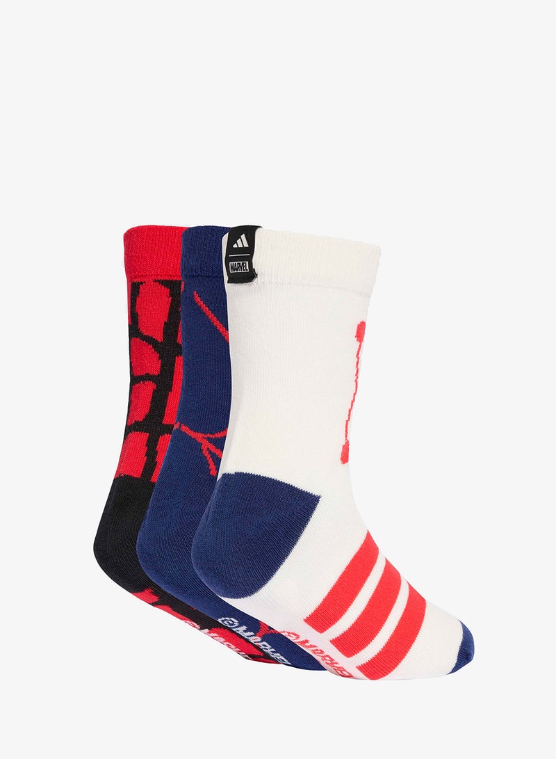 Adidas Kids 3 Pack Spider Man Graphic Socks - Image 2