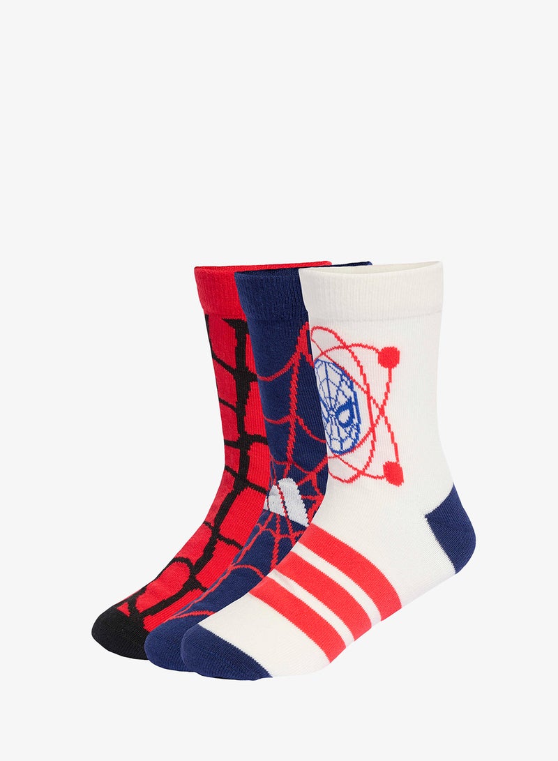 Adidas Kids 3 Pack Spider Man Graphic Socks - Image 1