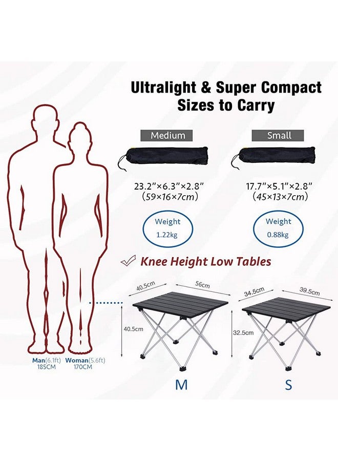 Proberos طاولة تخييم بروبيروس® قابلة للطي مع حقيبة محمولة، طاولة جانبية قابلة للطي خفيفة الوزن، طاولة نزهة من الألمنيوم رائعة للتخييم، النزهات، حقائب الظهر، الشاطئ، الحفلات، القوارب (صغيرة) - Image 3