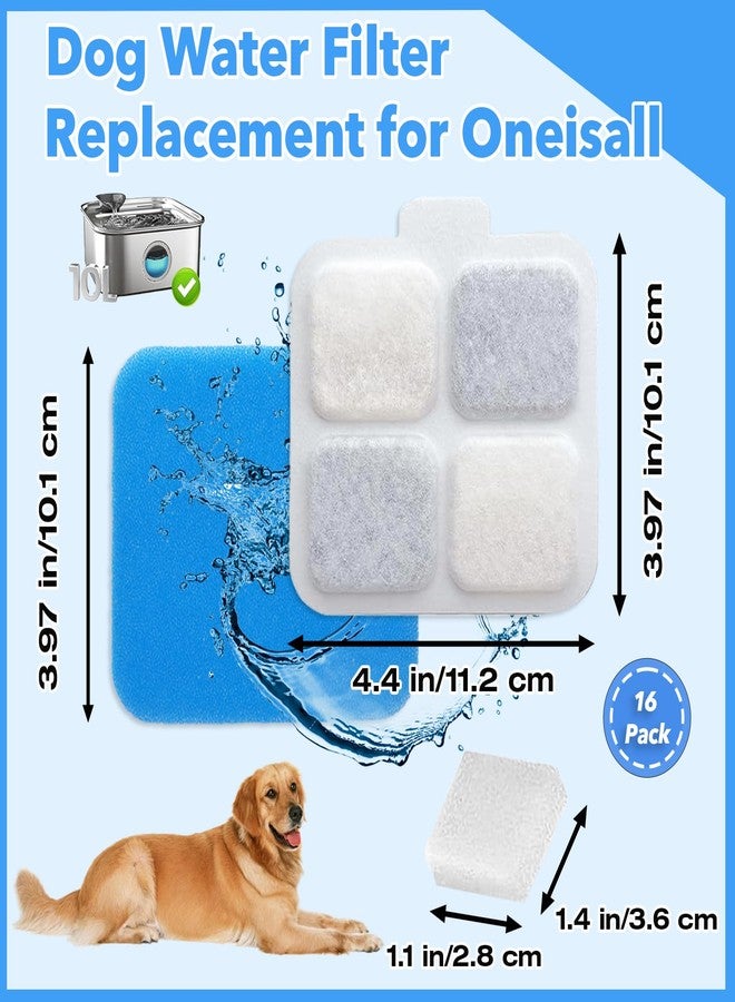Stitokg 12-Pack Dog Water Fountain Filter Compatible with Oneisall PW07SAU 10L/2.64Gal，12 Filters, 12 Pre-Filters & 12 Pump Sponges - High-Performance Multilayer Filtration，Clean & Safe Drinking Water for Dog - Image 2
