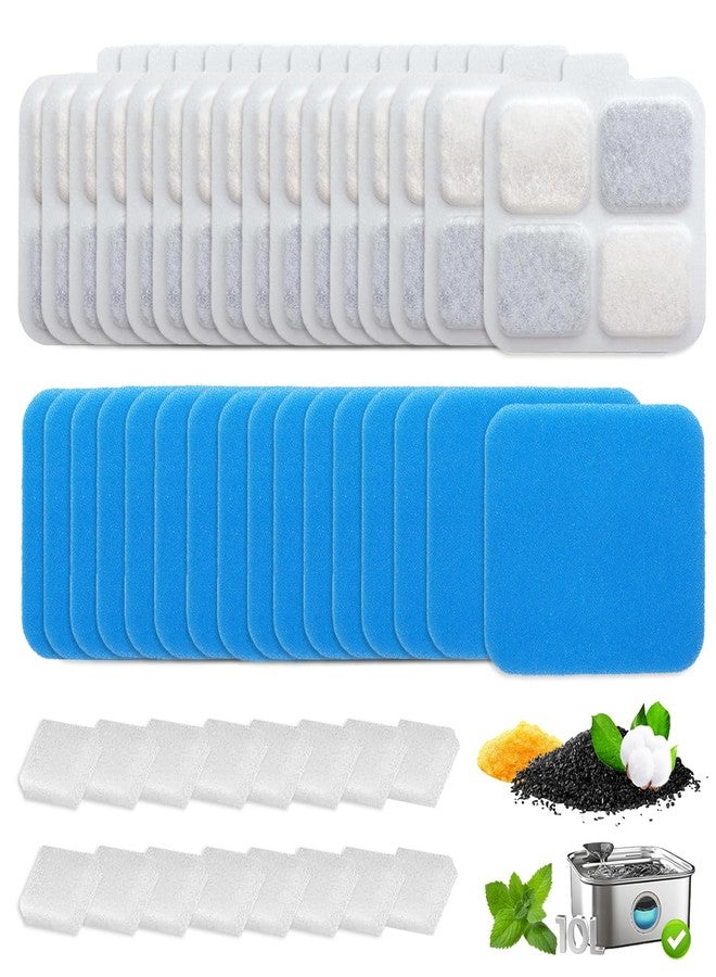 Stitokg 12-Pack Dog Water Fountain Filter Compatible with Oneisall PW07SAU 10L/2.64Gal，12 Filters, 12 Pre-Filters & 12 Pump Sponges - High-Performance Multilayer Filtration，Clean & Safe Drinking Water for Dog - Image 1