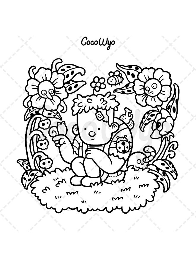 Generic Spooky Cutie: Coloring Book for Adults and Teens Featuring Adorable Creepy Creatures in Cozy Hygge Moments for Relaxation  - Image 3