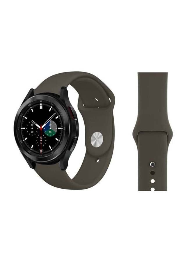 vesus Solid Silicone Replacement Band for Samsung Galaxy Watch4 42/46mm Brown