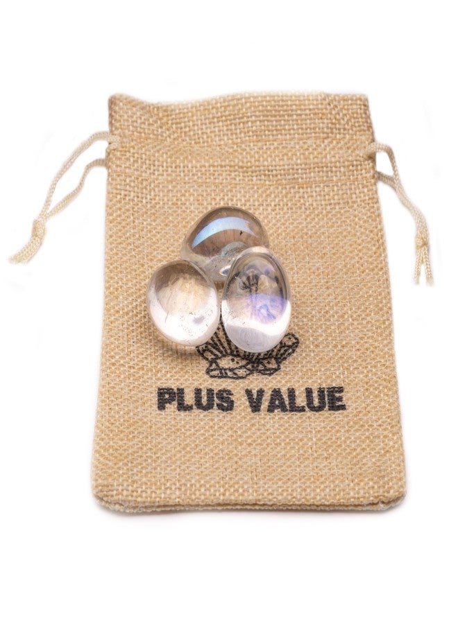 Plus Value Titanium Aura Quartz - Rainbow Firing Tumbled Pebbles Stone Reiki Healing Aura Chakra Crystal (Jute Bag, 50grams) - Image 2