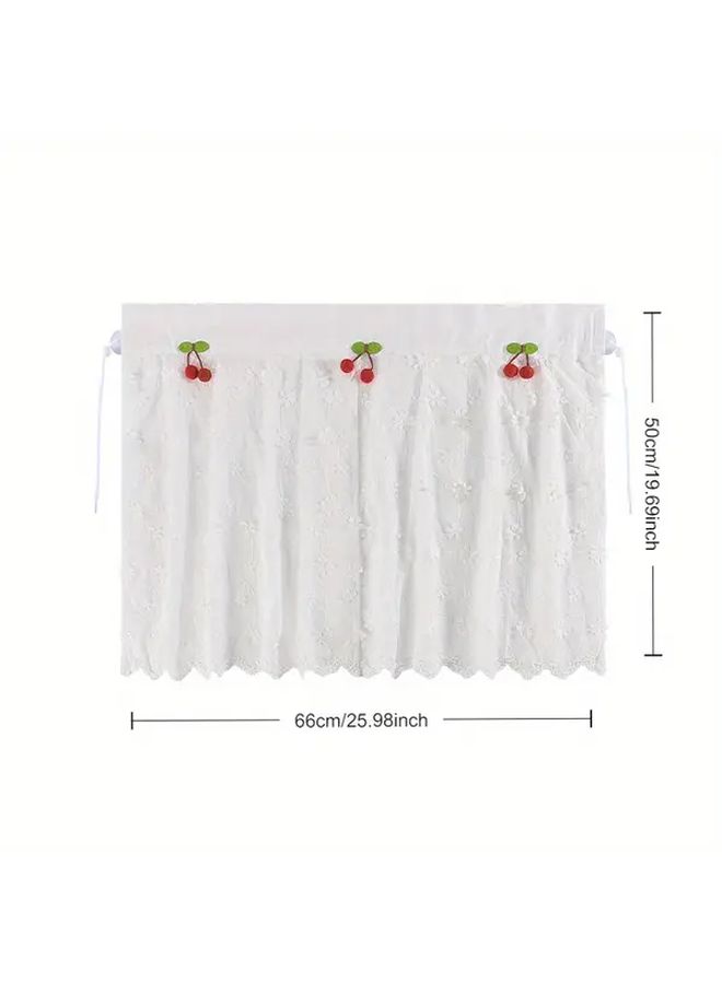 Universal White Car Sunshade Cherry Blossom Lace Side Curtain Privacy Filter - Image 4