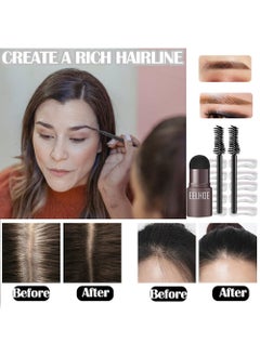 EELHOE One Step Eyebrow Stamp Shaping Kit Set With 10 Stencils Makeup Long Lasting Waterproof Dark Brown  - Image 5